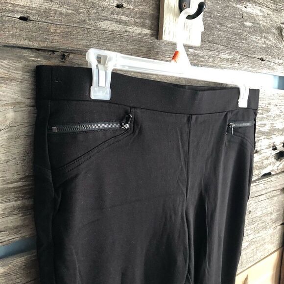 GEORGE NWOT Size XL Black Zippered, Cropped Leggings - Picture 2 of 6